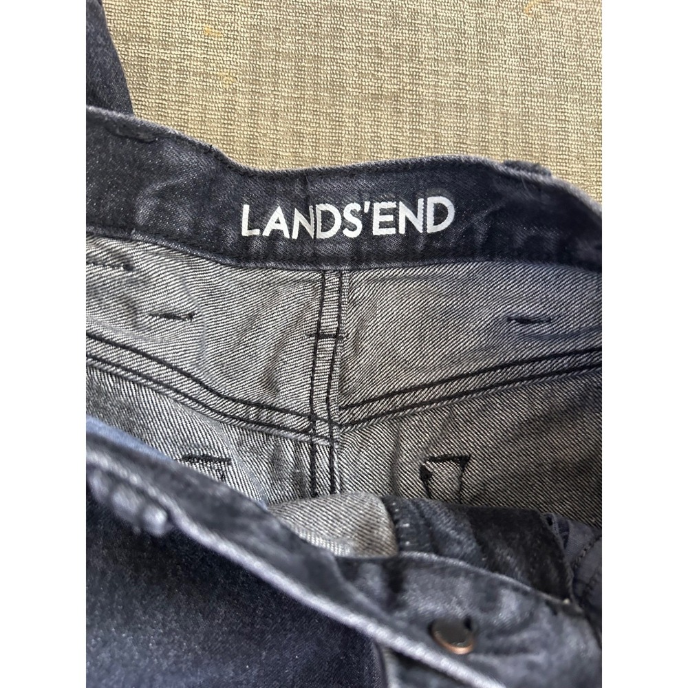 Lands End Traditional Fit Dark‎ Wash Denim Jeans Women's Size 30 Utility Grunge - Picture 6 of 7
